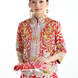 Da Wu Fu Kua in Floral Motifs 密繡花柱大五福
