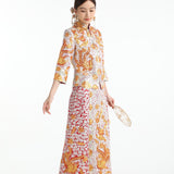 Kua Hou in Floral Motifs 奢華花柱褂后