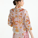 Kua Hou in Floral Motifs 奢華花柱褂后