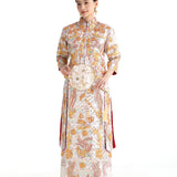The Pink Diamond & Gold Phoenix motif Kua 粉鑽金鳳褂皇