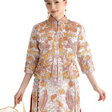 The Pink Diamond & Gold Phoenix motif Kua 粉鑽金鳳褂皇